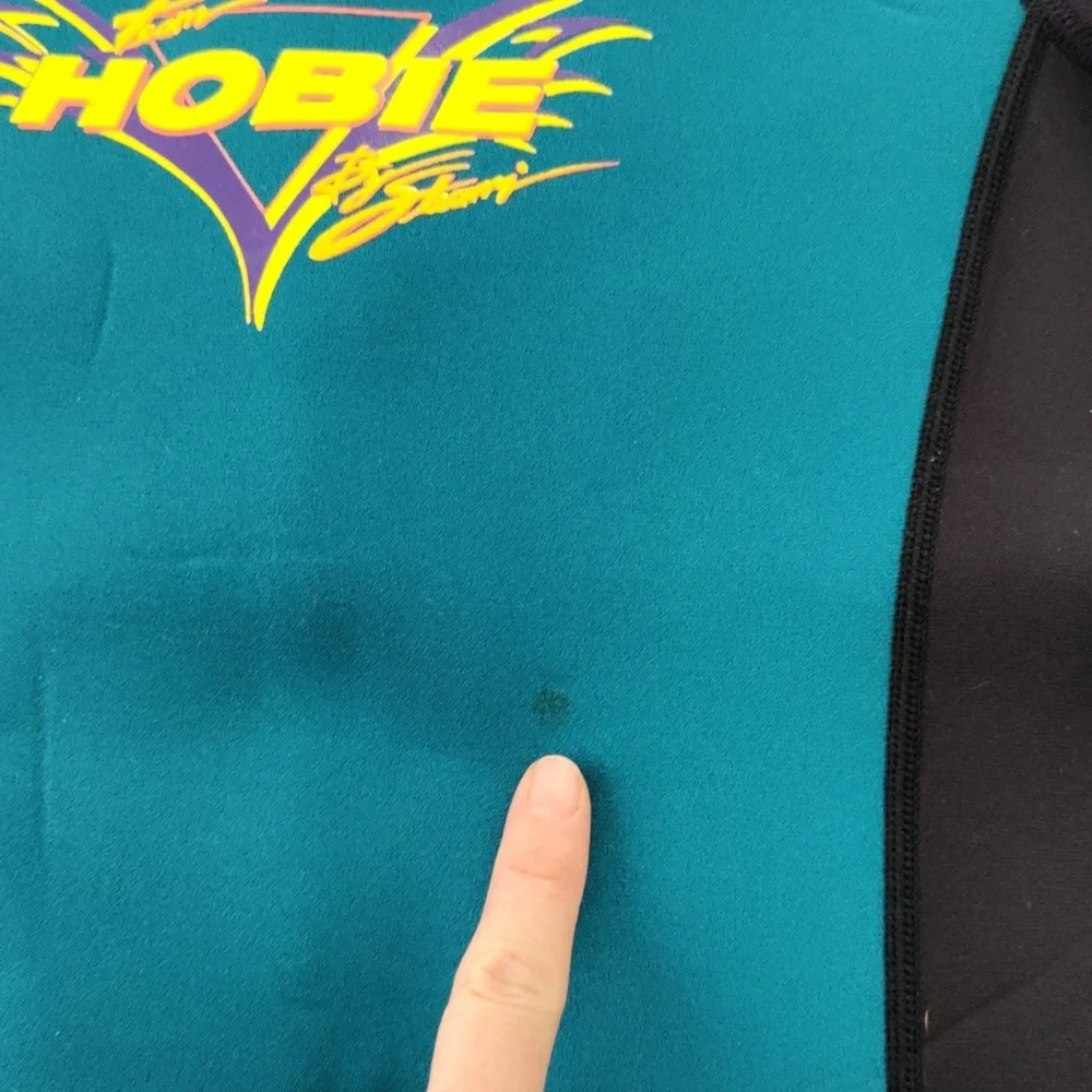 Vintage Hobie Stearns EFS Shorty Wetsuit Juniors. Teal Black Surf Swim Retro 90s